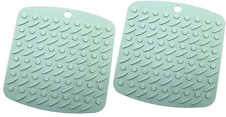 Cabilock 1 Juego Estera De Placa Accesorios De Cocina Portavasos Posavasos Dispensador De Cinta Salvamanteles Salvamanteles para Sartén Caliente Green 2 Piezas