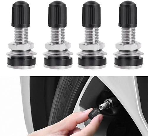 Flaconi Autoreifen Ventil,Ventil Autoreifen,Reifen Ventil,Reifenventile,Reifen Ventil Werkzeug Kfz,Ventile für Autoreifen,Reifenventil Ventile,Geeignet für Autos, Motorräder und Fahrräder (4)