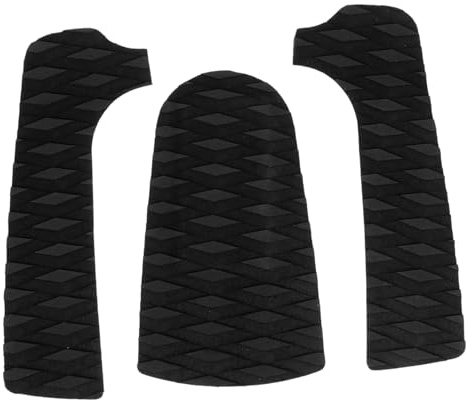 Toddmomy 3pcs Eva Mat for Surfboard Traction Pads Skimboard Traction Pads Adhesive Tail