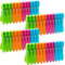 Lot de 48 pinces à linge en plastique pour corde à linge, forte adhérence, multicolores, résistantes au vent, pour serviettes, vêtements, chaussettes