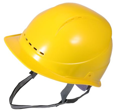 Alipis Casque De Sécurité De Chantier pour Homme Casque De Chantier Casquette pour Adulte Accessoires De Construction pour Homme Plastique Jaune