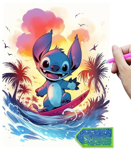 LAISU Diamond Painting für Erwachsene Anfänger und Kinder ab 6 Jahre, 30x40cm Cartoon 5D Diamant Painting Bilder, Große DIY Runde Steine Diamantmalerei, Mosaikherstellung Kunst Basteln Kit für Deko