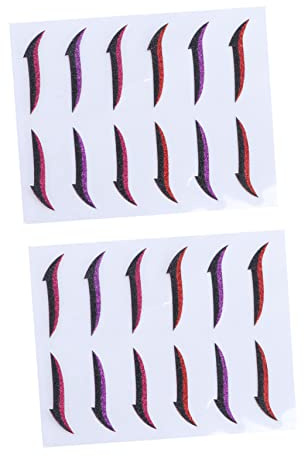 DEARMAMY 12pares Pegatinas para Delineador de Ojos Cintas Reutilizables para Párpados Dobles Pegatinas de Maquillaje para Ojos Uso Diario Maquillaje Aplicación Fácil