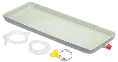 PATIKIL Air Conditioner Drip Tray, 24 x 9.4 Inch (61 x 24 cm) Galvanized Metal Portable Universal Air Conditioner Drain Pan with Drain Hole & Hose for Indoor Outdoor Split AC Unit