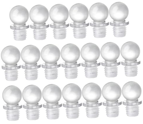 NOLITOY 20 Pièces Bouchons Boule Verre Pour Bouteille Pratique Et Décoratif Portable Pour Récipient Parfum Accessoire Design Pour Diffuseur Odeur Bouchon Hermétique Multifonction Pour Usag