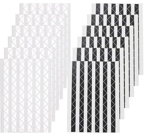laveroar Lot de 1224 coins autocollants pour photos - Blanc et noir - Coins autocollants pour photos, albums, scrapbooking, bricolage, bricolage, accessoires d'album photo