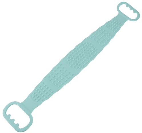 VALICLUD Peeling Duschschwamm aus Silikon mit Langem Griff und Hautschutz für Damen und Herren Komfortabel zu Verwenden für Dusche und Badewanne Zufällige Farbe