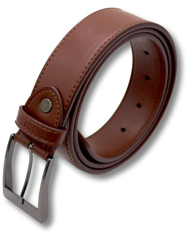 Assisi Style Vegan Cactus Leather Belt Men & Women, 33mm Width, Gift Boxed | Plant-based & cruelty free; sustainable; water resistant; adjustable trim-to-fit; smart or formal; for dad, him; Father's Day