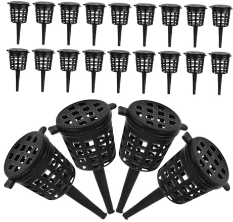 Gadpiparty 120 Piezas Cestas de Fertilizante con Tapa Unidades Cestas Abono para Bonsáis Orquídeas y Plantas Acuáticas Contenedores Liberación Lenta para Jardinería y Acuarios