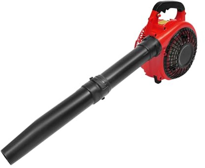 Soplador de hojas a gasolina, 25,4 cc, aspirador de hojas con 0,75 kW y 2 tubos de soplado, soplador de hojas ligero para hojas y nieve, alternativa eléctrica para jardín, patio y pasarela