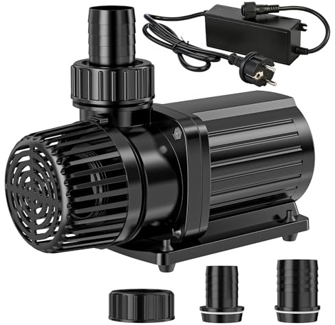 Gardray Eco Teichpumpe 10000L/H 85W, energiesparende Filterpumpe Hoherem Durchfluss, Bachlaufpumpe für Koiteiche, Umwälzpumpe, Gartenteichpumpe, Gartenteich für Süßwasser & Salzwasser