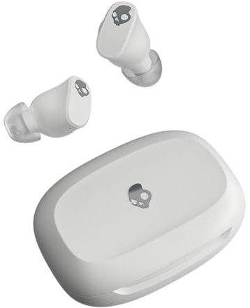 Skullcandy Smokin’ Buds 360 Wireless Noise Isolating Earbuds - Bone | In-Ear Fit, Bluetooth, 20 Hours Battery, IPX4 Sweat and Water Resistant, Microphone for iPhone Android, Commuting, Studying
