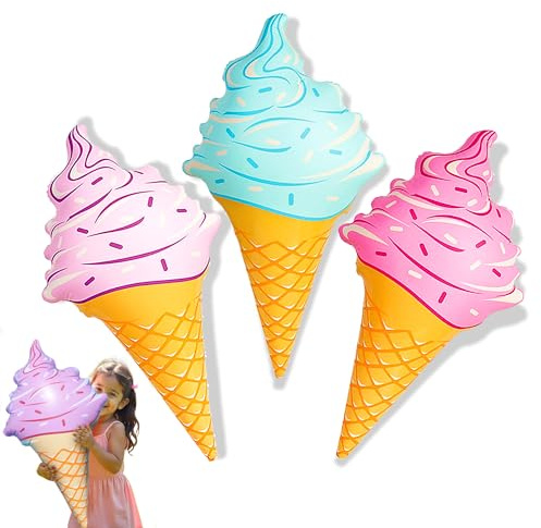 Novelty Place Riesen-Eistüte-Set für Kinder & Erwachsene, 36 Zoll (3er-Pack)
