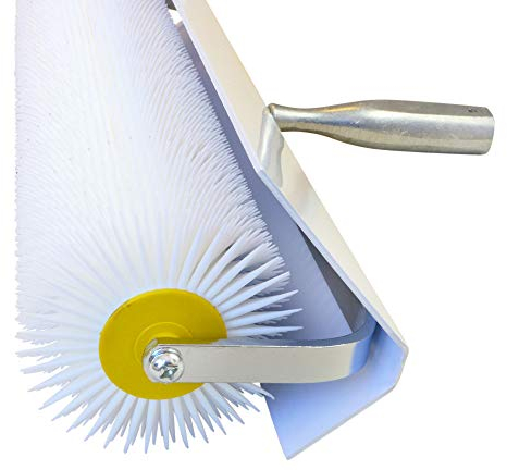 ROTIX Stachelwalze Entlüftungswalze mit Spritzschutz 25 + 50 cm breit | für Estrich (50 cm breit, 31 mm Stachel)