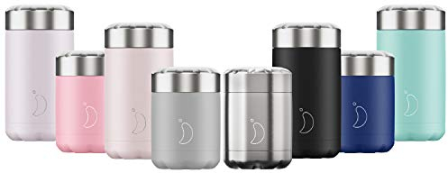 Chilly's Food Pot - Leak-Proof, Premium Stainless Steel Reusable Food Container - Double-Walled Insulated for Hot or Cold Lunch Storage - Pastel Green - 500ml