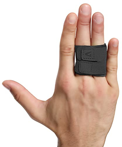 Mezeic Fingerschiene, Buddy Loops Mittelfinger, Ringfinger Fingermanschetten Wiederverwendbare Fingerbänder Trigger Mallet Fingerwickel für Arthritis Sportverletzungen Basketball - M