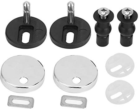EVTSCAN Tornillos para asiento de inodoro, bisagras Perno Tuercas superiores de goma extensibles Accesorios de fijación de tornillos