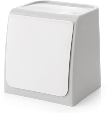Anawakia Mini pattumiera da parete a sospensione rimovibile, in polipropilene, per cucina, bagno, ufficio, colore: grigio