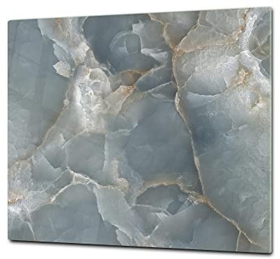 Cubre vitrocerámica y tabla de cortar de cristal templado – Superficie de vidrio templado resistente – UNA PIEZA (60 x 52 cm) o DOS PIEZAS (30 x 52 cm); D21 Canicas 1 Série