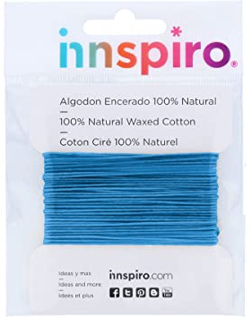 INNSPIRO Cordoncino cotone cerato fine blu cielo 0,5 mm. 5 m.