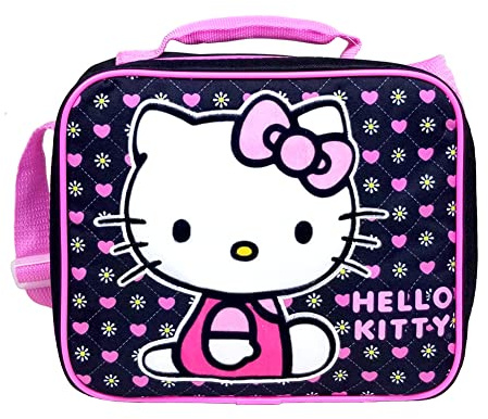 Fast Forward Hello Kitty Lunch Bag, Black, Medium (C6CO06)