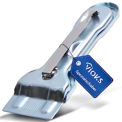 VIOKS Metall Schaber inklusive Klinge Ceranfeld Ersatz für Bosch 00087670 | Glaskeramik Schaber Küche, Vignetten Entferner, Glasschaber Ceranfeld Kratzer