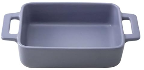 TYMYYS Baking Dishes For Oven, Small Casserole Dishes, Ceramic Oven Dish, Round Baking Tray, Roasting Dish-Purple-20x12x5cm, 500ml