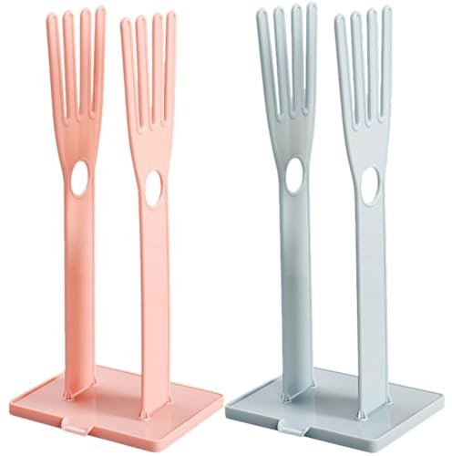PRETYZOOM 2pcs Glove Drain Rack Mitten Rubber Rack Glove Drying Stand Holder Kitchen Glove Drying Holder Glove Drying Rack Hanging Drying Rack Dryer Kitchen Sink Stand Cloth Shelf Sponge Abs