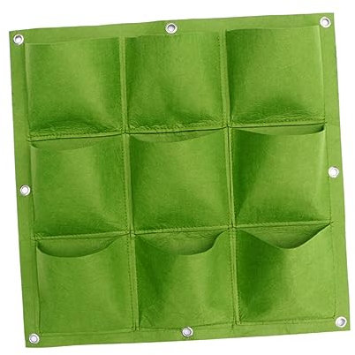 CAXUSD Vertikales Wandpflanzgefäß Aus Filz 12 Taschen Hängender Pflanzsack Für Garten Und Wohnung Und Langlebig