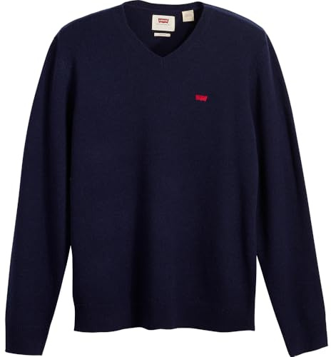 Levi's Maglione da Uomo con Scollo a V, Naval Academy, M