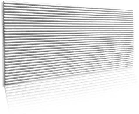 Paneele Polystyrol XPS reines Styropor – Leichte Wandverkleidung 100x50 cm – Moderne Deckenpaneele Wanddeko – Einfache Montage Strips Weiß .XL 4m² - 8 Stück