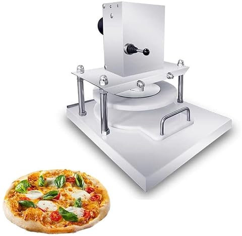 KLYDBMYT Elektrische Pizzateigpresse, 9-Zoll-kommerzielle elektrische Teigrolle, Edelstahl-Pizzateigpresse