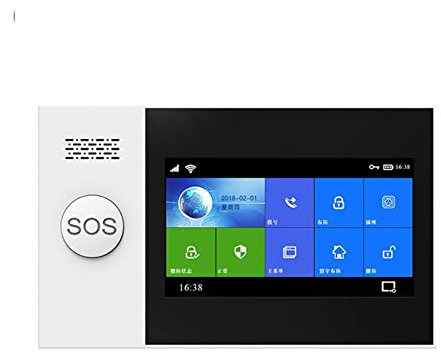 Kit Alarma Casa, PG-107 TUYA WIFI GSM Sistema de alarma de seguridad for el hogar inalámbrico de 4.3 pulgadas Aplicación de pantalla Control remoto for WiFi Cable WiFi Casa Kit de alarma(PG-107)