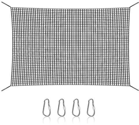 Red de escalada para niños al aire libre | Red de seguridad de doble capa resistente para parque infantil, red de seguridad con 4 ganchos de seguridad para jardín, parque infantil, patio trasero