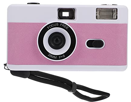 NUOBESTY 1 Macchina Fotografica Vintage Riutilizzabile con Flash Design e per in Bassa Luce in Rosa