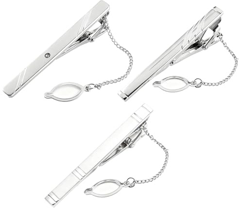 3 Stück Krawattennadel Krawattenklammer Herren Krawattennadel für Krawatten Männer Business,Hochzeit Klassischer Business-Stil,für Valentinstag,Meeting,Verabredung