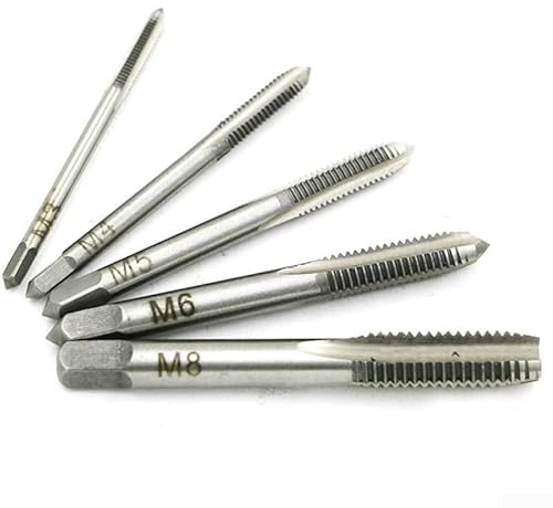 Lot de 5 tarauds manuels pour tarauds M5 M6 M8 en acier à roulement à billes - Outil de précision pour bricolage et atelier