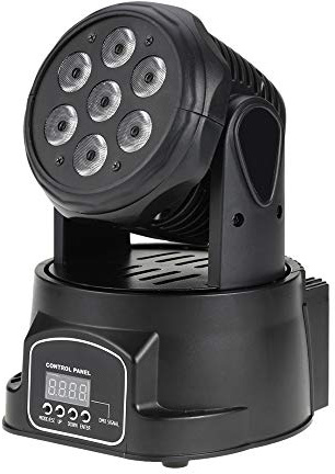 Lixada Teste Mobili,70W+7LED+RGBW 4 IN 1+9/14 Canali Stage Light,Display a LED,Auto-run,Sound-attivato,DMX512,Master-slave,per KTV Discoteca Bar Club Natale Concert