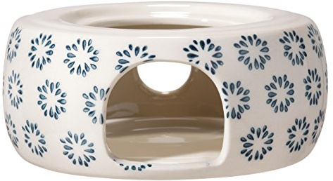 Bloomingville Stövchen Kristina Retro Teewärmer Vintage Kannenwärmer ø 14,5 cm, blau, Keramik