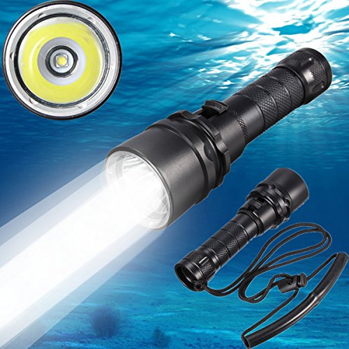 Bigmachine L2 LED Plongée sous-Marine Lampe Torche 100M Submarine étanche Batterie Rechargeable Lumière et Chargeur Inclus