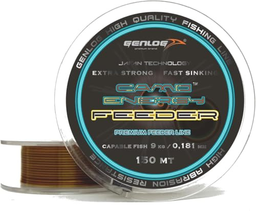 Angelschnur GENLOG CAMO Energy Feeder Feederschnur 150m 0,18-0,3mm stark (0,203mm / 11kg)