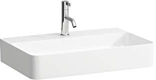LAUFEN VAL Aufsatzwaschtisch, 1 Hahnloch, ohne Überlauf, US geschl. 650x420mm, H8162840001111, Farbe: Weiß