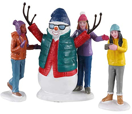 Lemax - Snowman Selfie 02940 Figur Weihnachtsdorf Winterdorf