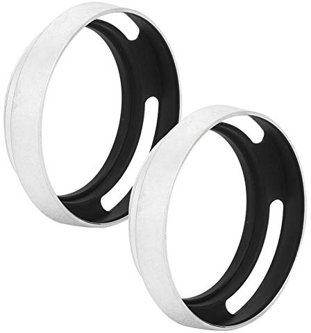 Goshyda Camera Lens Hood, 2Pcs Silver Metal 58 mm Hollow Out Lens Hood for