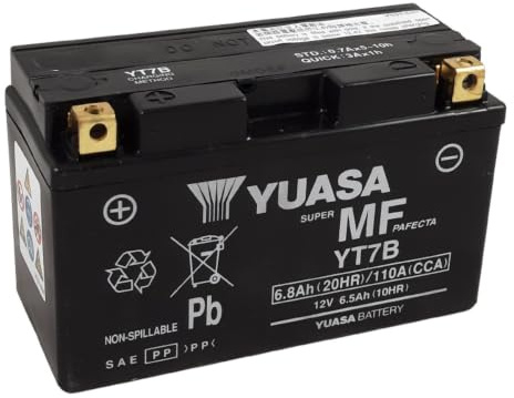 Ersatzbatterie SLA AGMYT7B-BS, Schwarz
