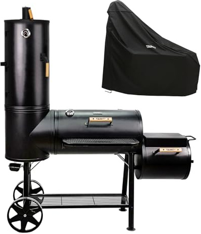 TAINO Chief XXL Smoker 130kg Set Abdeckhaube Holzkohle-Grill Räucherofen