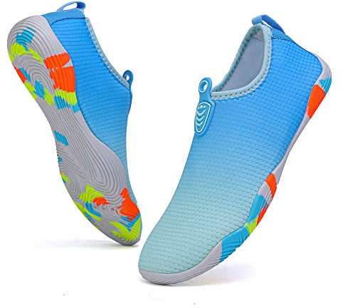 Vsufim Schnell trocknende Wassersport, Barfußschuhe, Aqua-Socken für Schwimmen, Strand, Pool, Surfen, Yoga, für Damen und Herren, 10 Women/9 Men