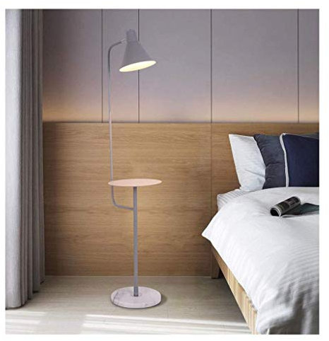 WANWEN Lampadaire Lampadaire Moderne Lampadaire avec Table Basse Chambre Salon Étude Bureau Liseuse Lampadaire Lampadaire Lampadaire (Color : Gray) Little Surprise