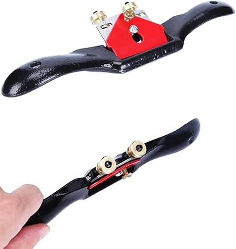 Plano de radios ajustable con base plana y hoja de metal Spokeshave Herramienta de mano para trabajar madera Craver (10 pulgadas)