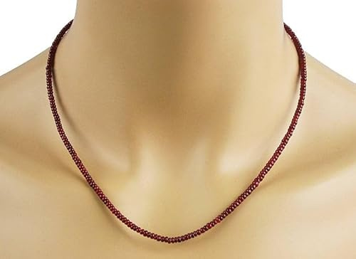 Generisch Rubin Kette – Collier in dunkel-rot, 43,50 Karat